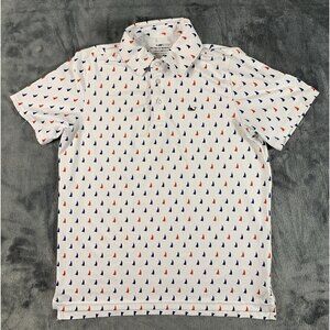 Vineyard Vines OTG On-The-Go Sankaty Performance Polo Shirt Boat Sails Men's M